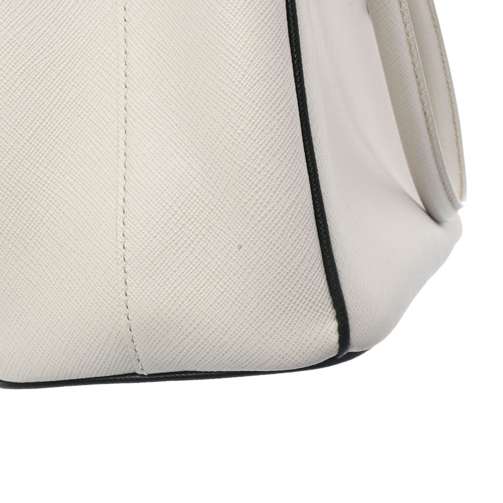 Prada White Galleria Off Black Bag Leather Saffiano - Picture 9 of 11